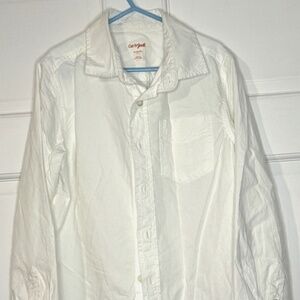 CAT & JACK - Boys Long Sleeve Dress Shirt - White - Size M 8/10